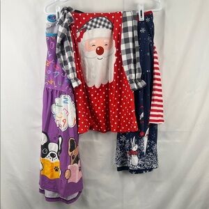 Girl’s Dresses - 3 Pack - Size 6 and 8 - Santa - Winter - Dogs